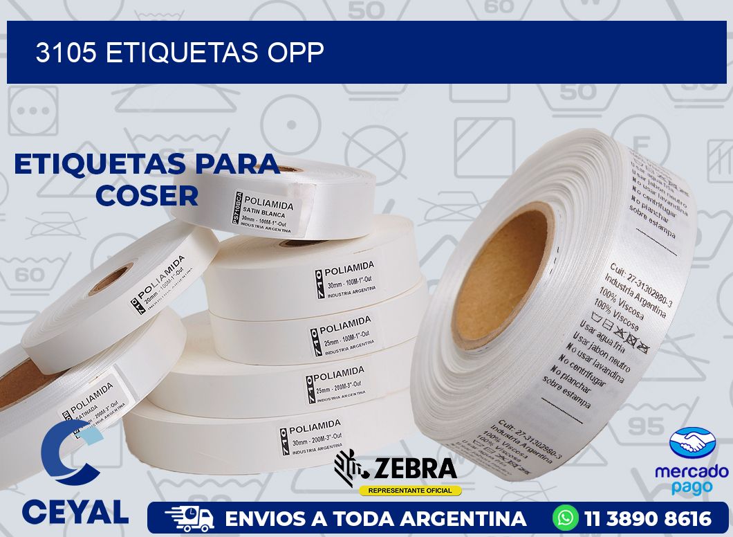 3105 ETIQUETAS OPP