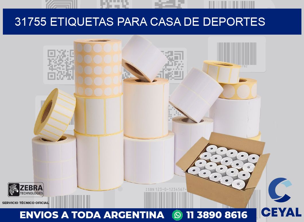 31755 ETIQUETAS PARA CASA DE DEPORTES