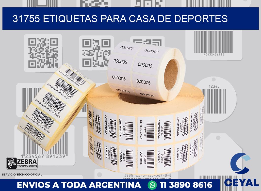 31755 ETIQUETAS PARA CASA DE DEPORTES