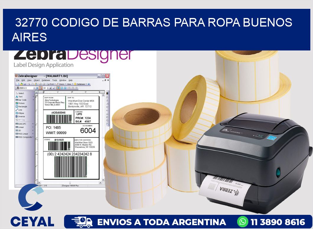 32770 CODIGO DE BARRAS PARA ROPA BUENOS AIRES