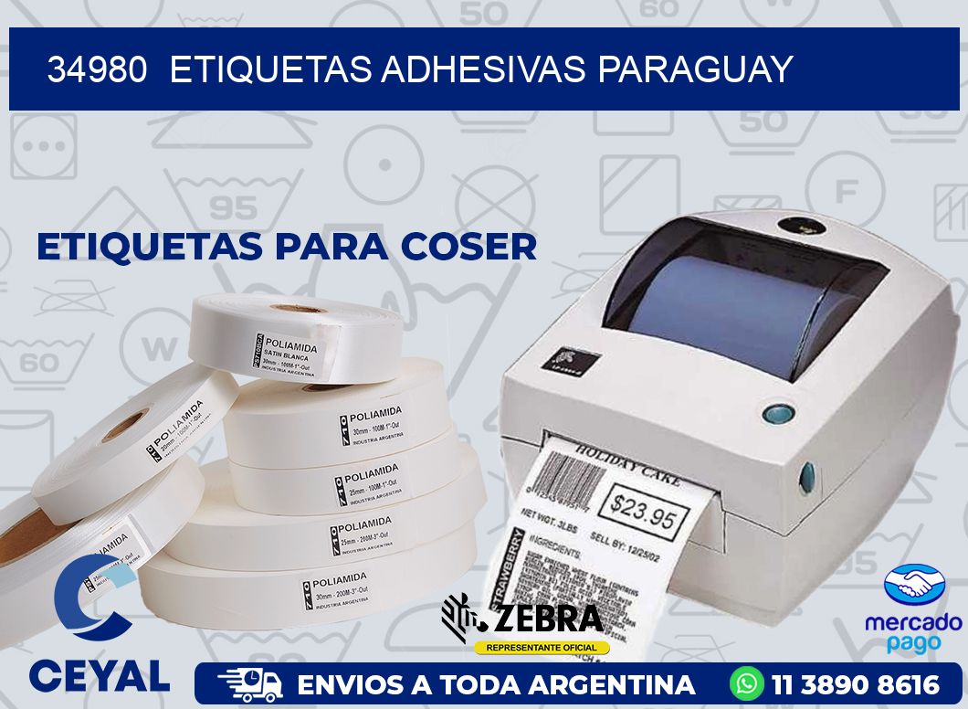 34980  ETIQUETAS ADHESIVAS PARAGUAY