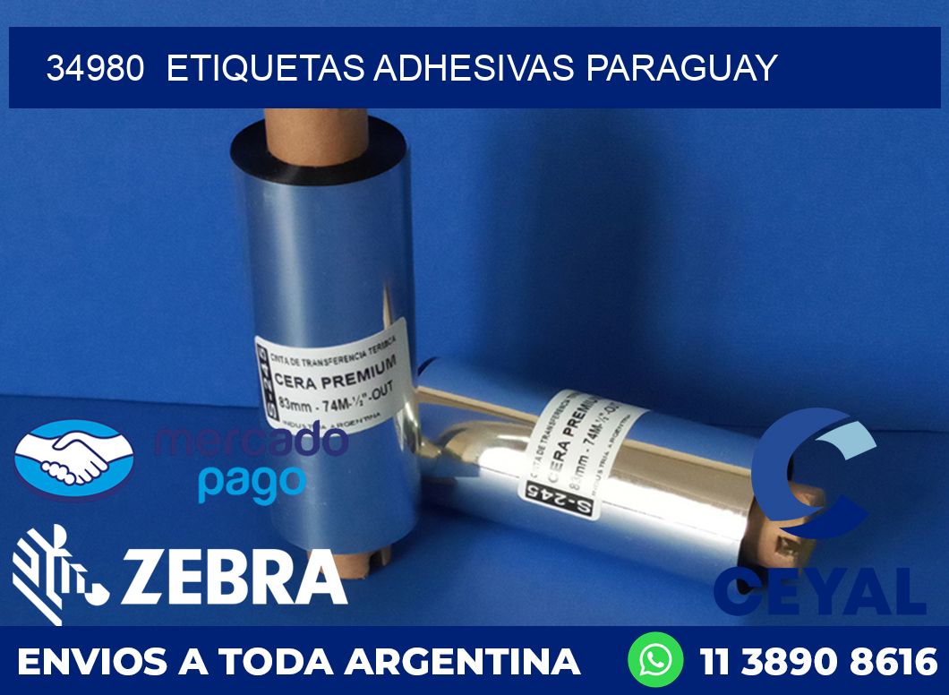 34980  ETIQUETAS ADHESIVAS PARAGUAY