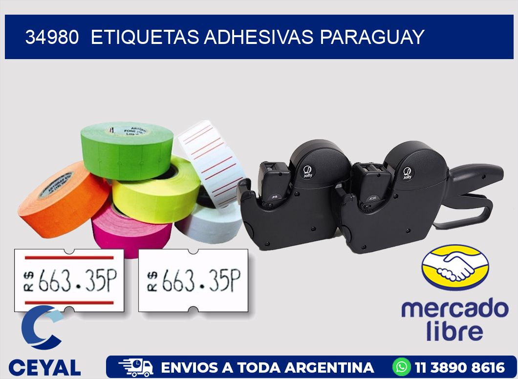 34980  ETIQUETAS ADHESIVAS PARAGUAY
