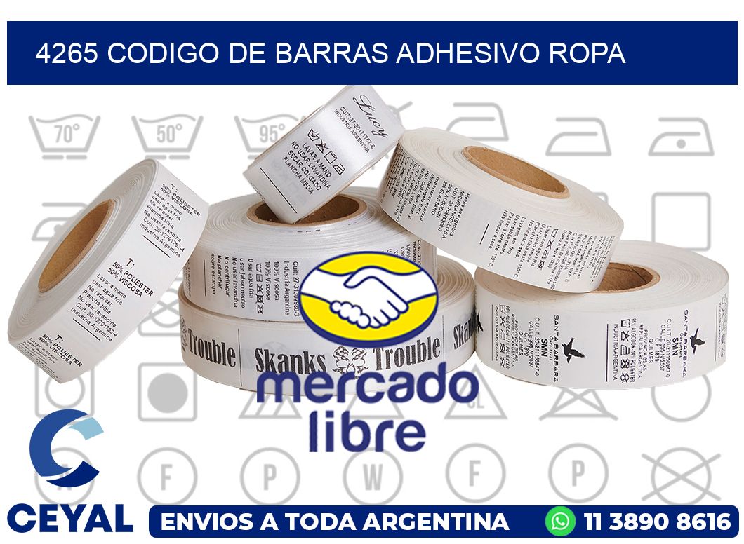 4265 CODIGO DE BARRAS ADHESIVO ROPA
