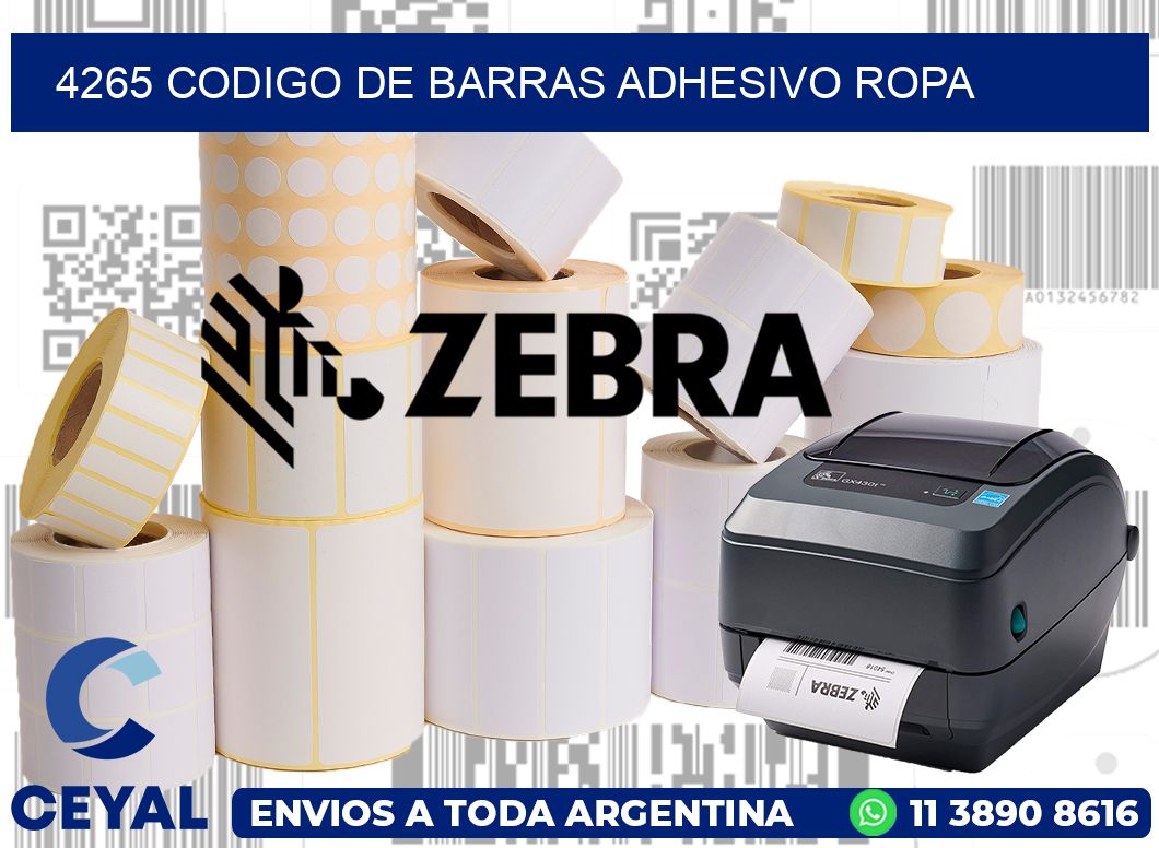 4265 CODIGO DE BARRAS ADHESIVO ROPA