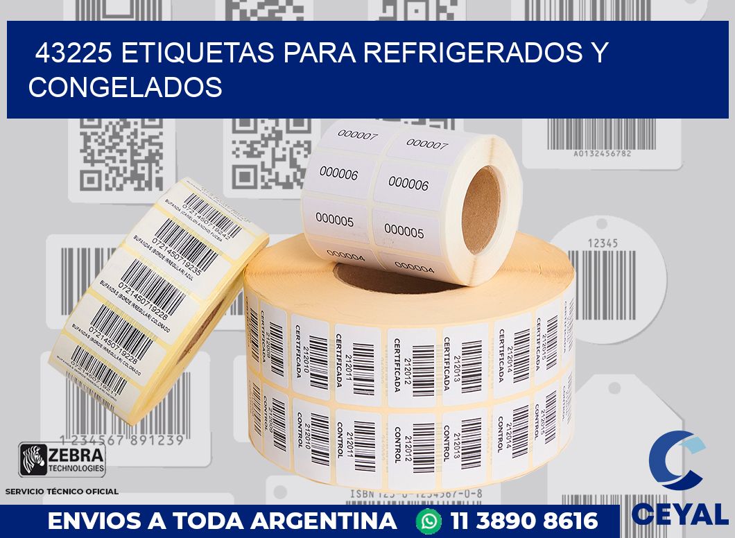 43225 ETIQUETAS PARA REFRIGERADOS Y CONGELADOS