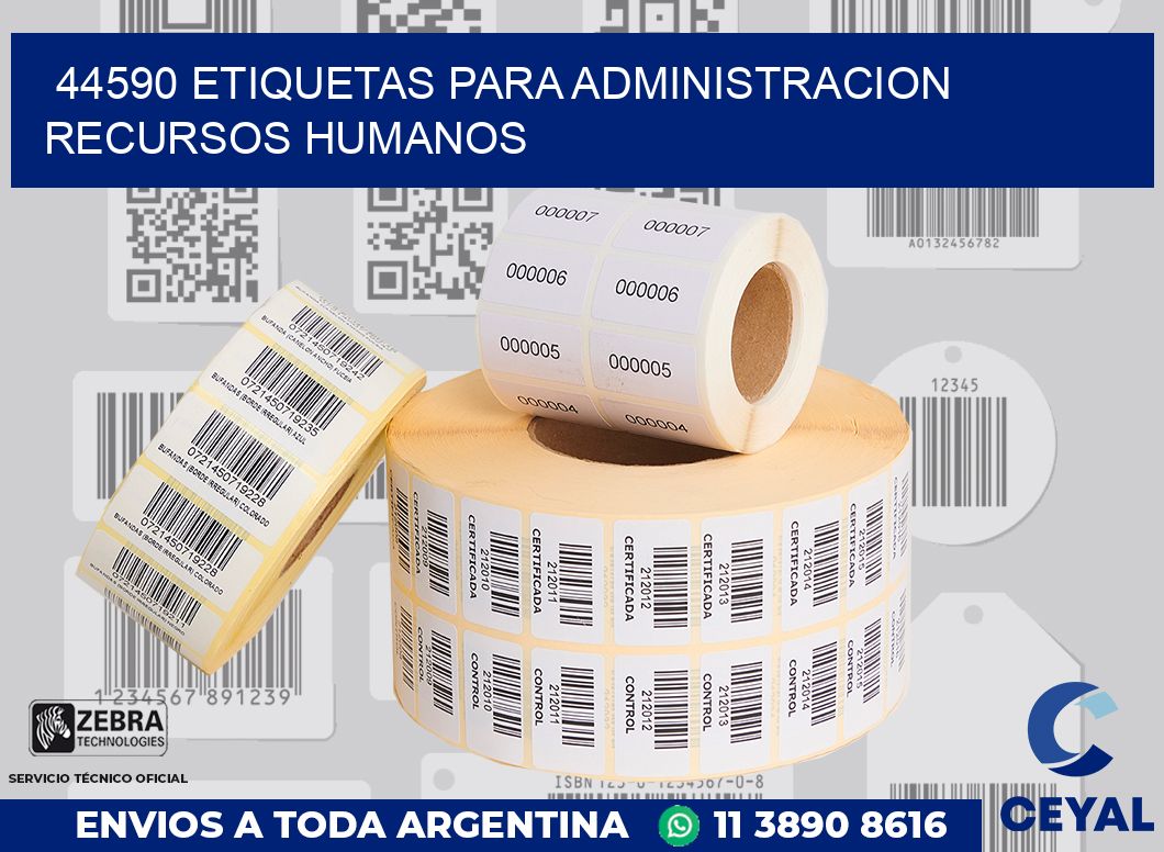 44590 ETIQUETAS PARA ADMINISTRACION RECURSOS HUMANOS