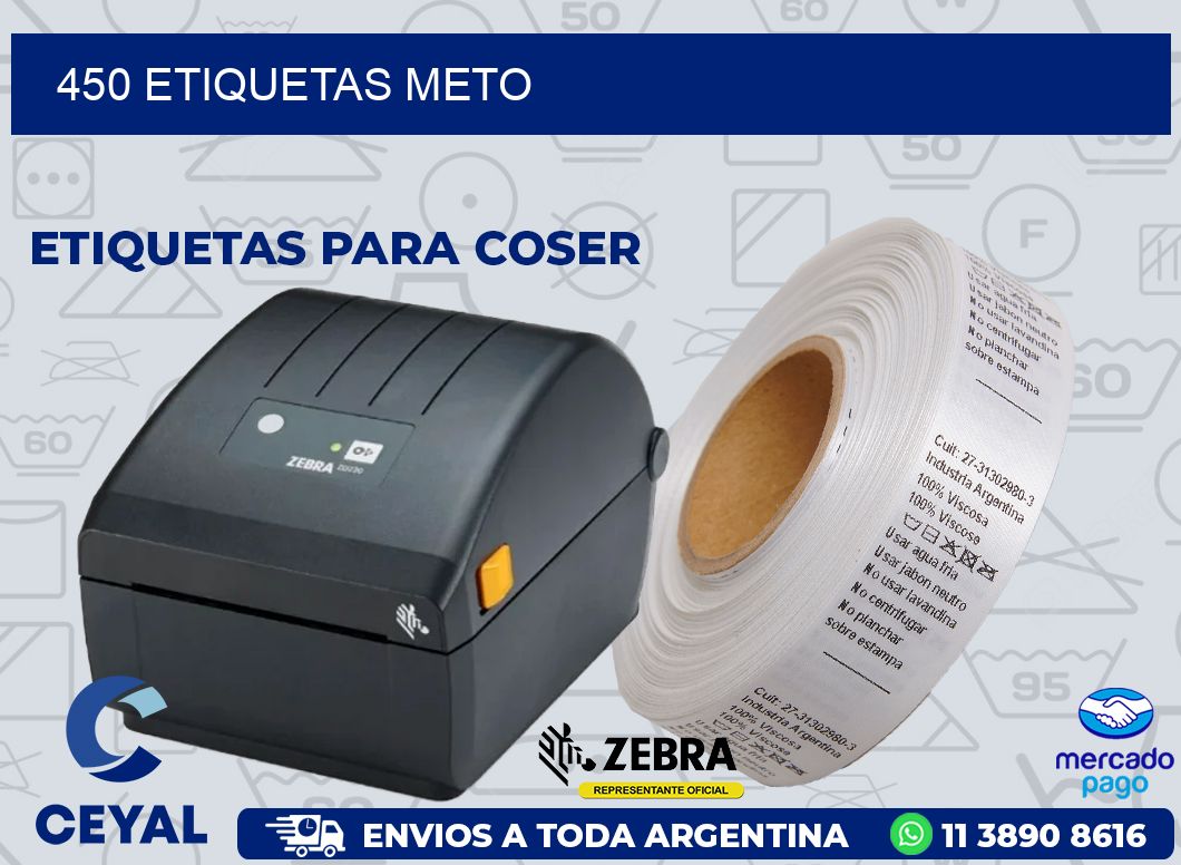 450 ETIQUETAS METO