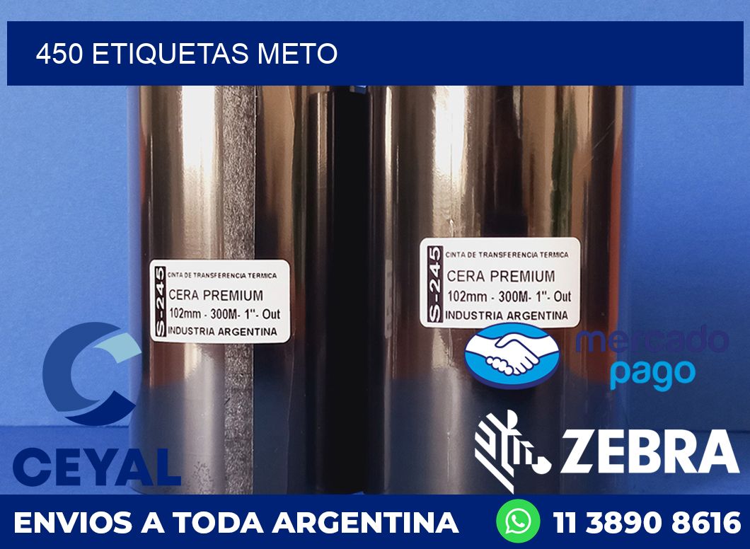 450 ETIQUETAS METO
