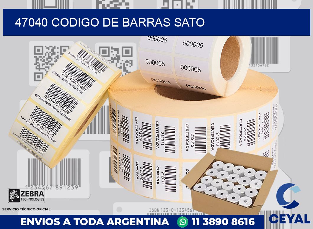 47040 CODIGO DE BARRAS SATO