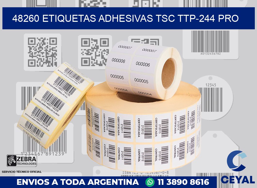 48260 ETIQUETAS ADHESIVAS TSC TTP-244 PRO