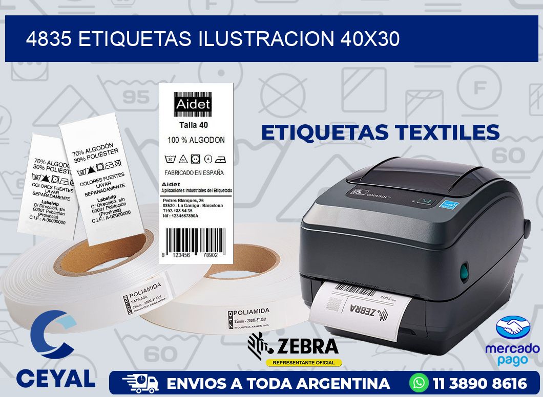 4835 ETIQUETAS ILUSTRACION 40X30
