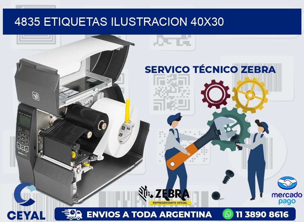 4835 ETIQUETAS ILUSTRACION 40X30