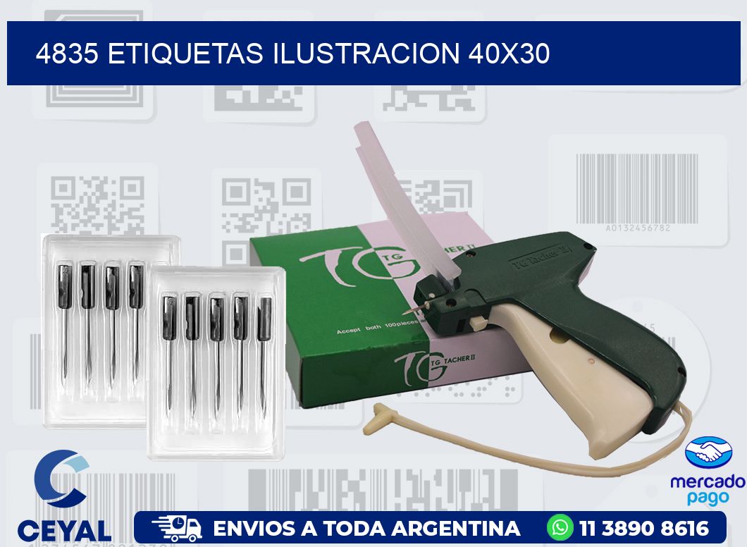 4835 ETIQUETAS ILUSTRACION 40X30