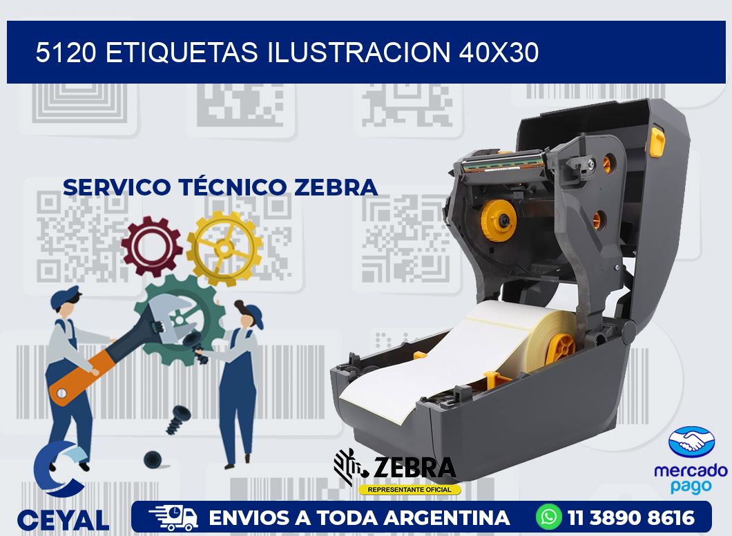 5120 ETIQUETAS ILUSTRACION 40X30