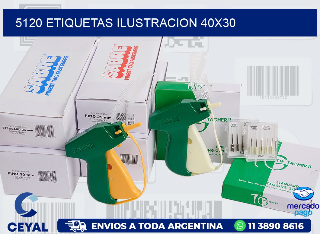 5120 ETIQUETAS ILUSTRACION 40X30