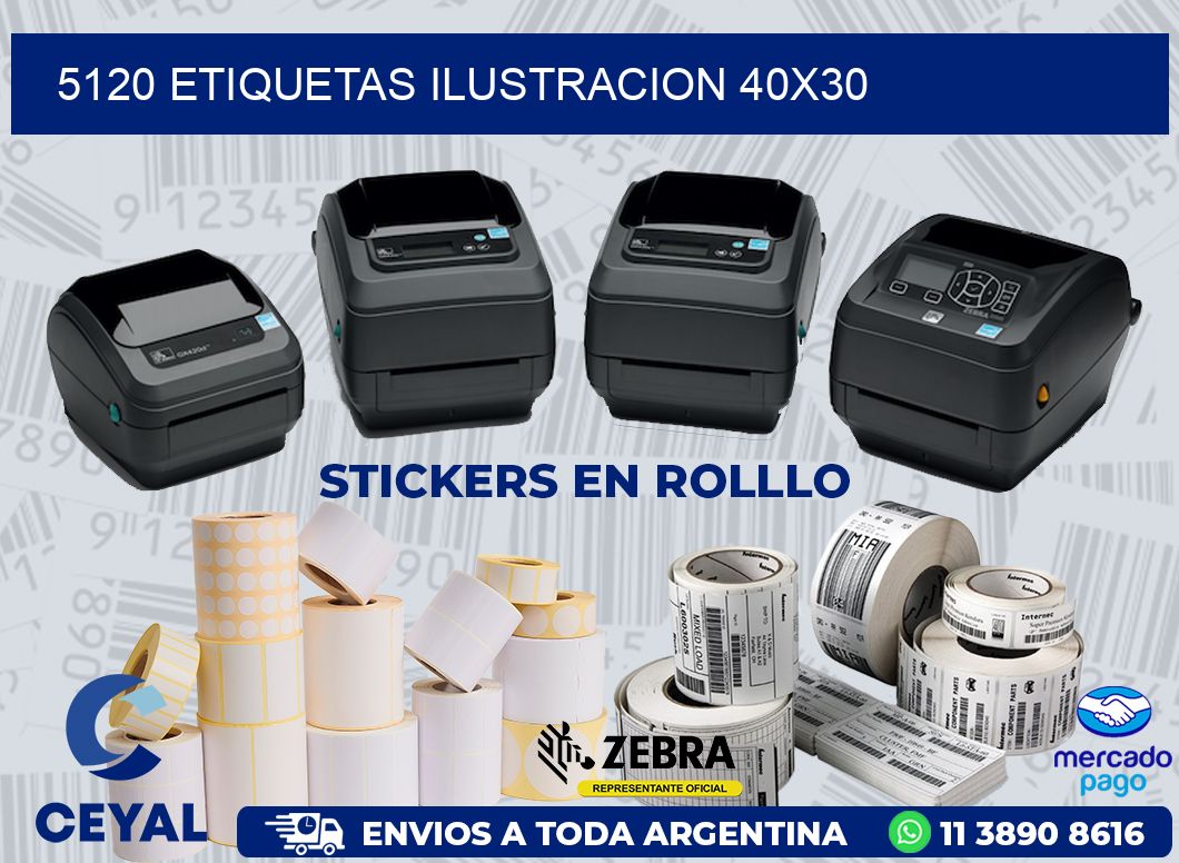 5120 ETIQUETAS ILUSTRACION 40X30