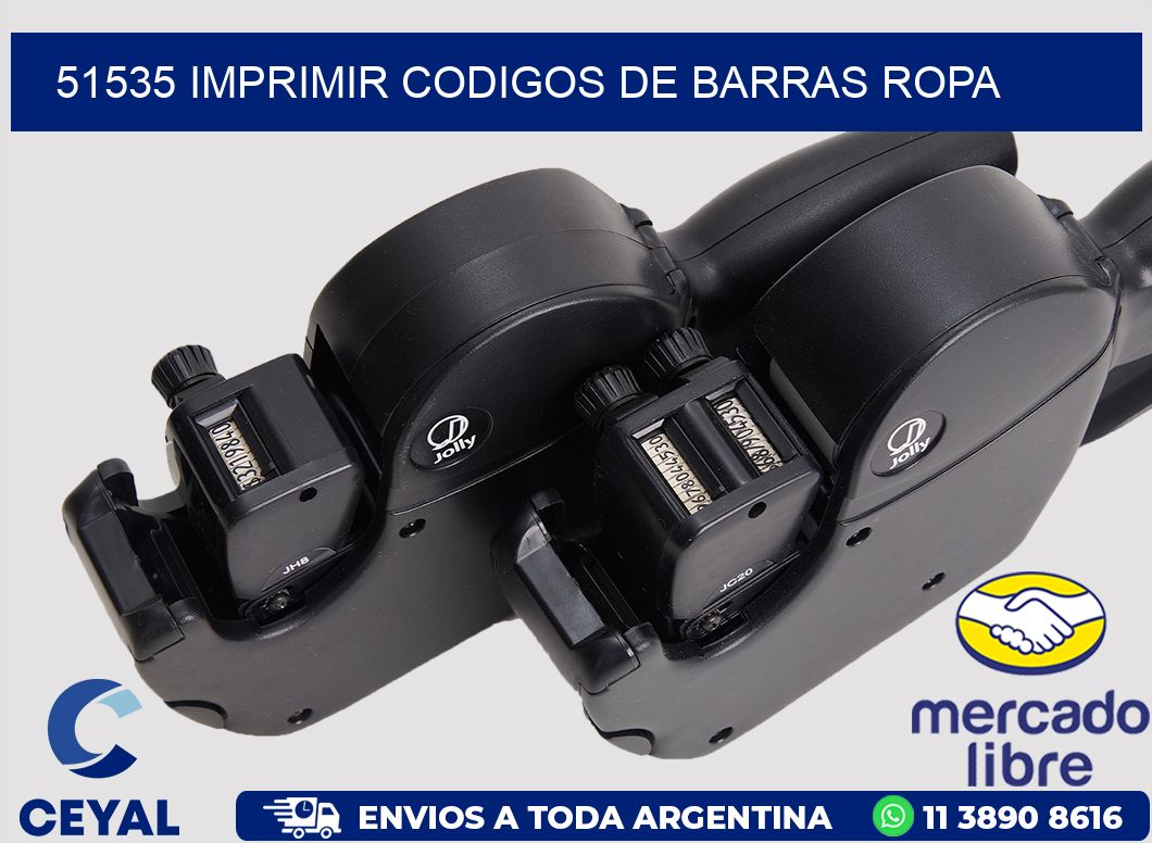 51535 IMPRIMIR CODIGOS DE BARRAS ROPA