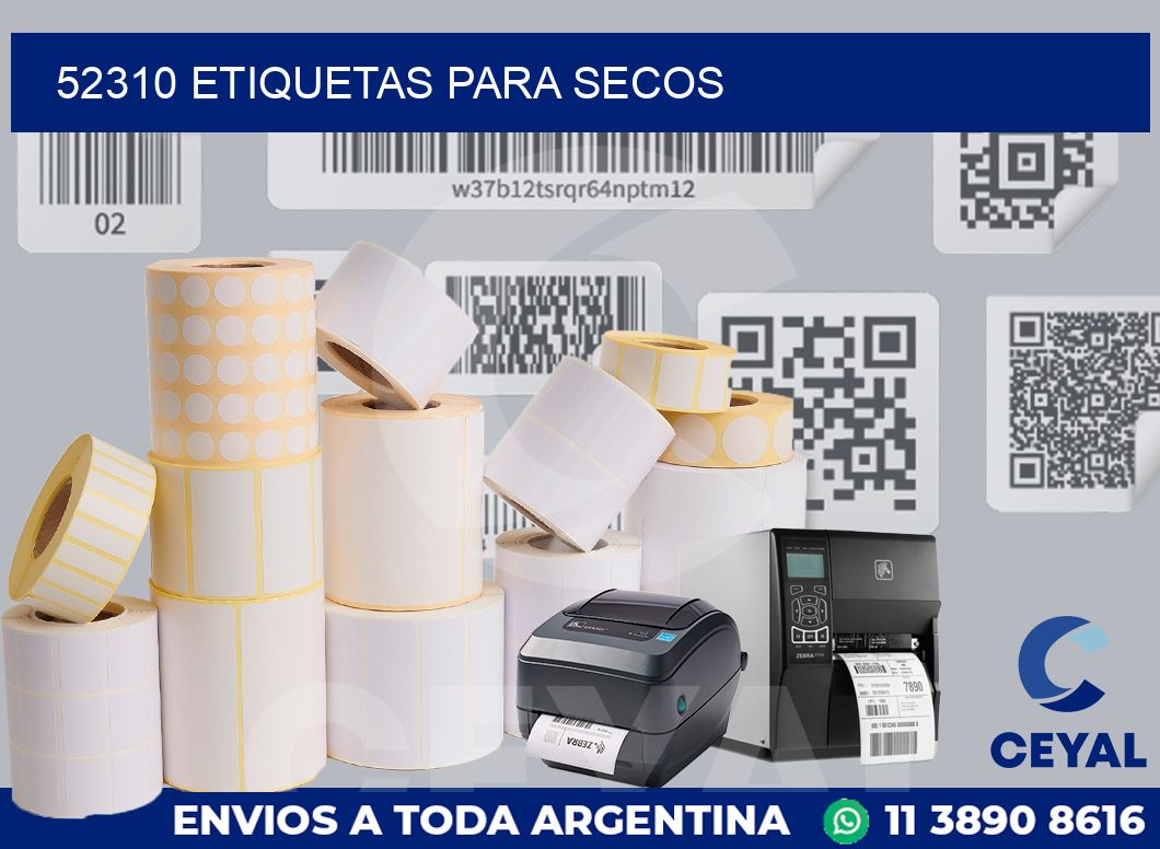 52310 ETIQUETAS PARA SECOS