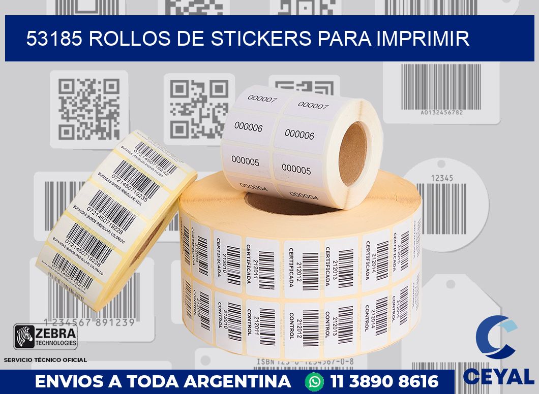 53185 ROLLOS DE STICKERS PARA IMPRIMIR