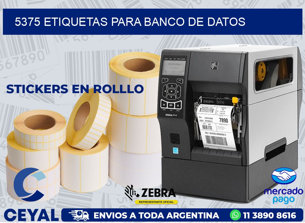 5375 ETIQUETAS PARA BANCO DE DATOS