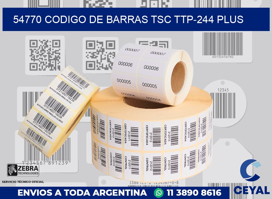 54770 CODIGO DE BARRAS TSC TTP-244 PLUS