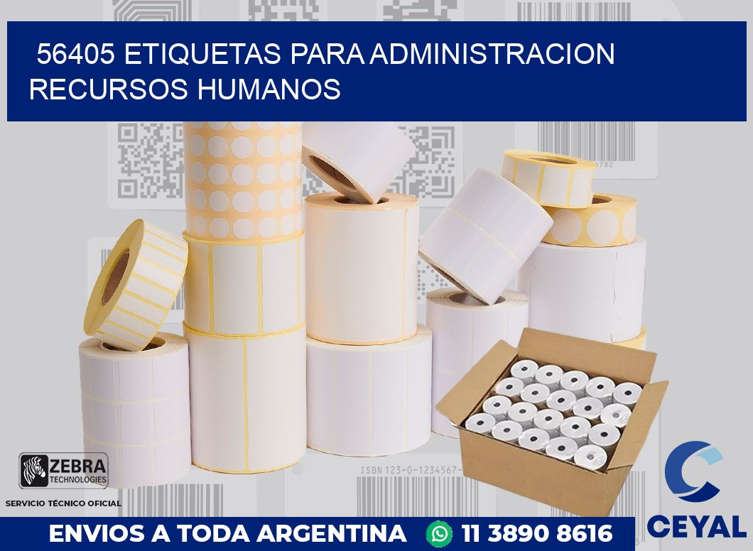 56405 ETIQUETAS PARA ADMINISTRACION RECURSOS HUMANOS