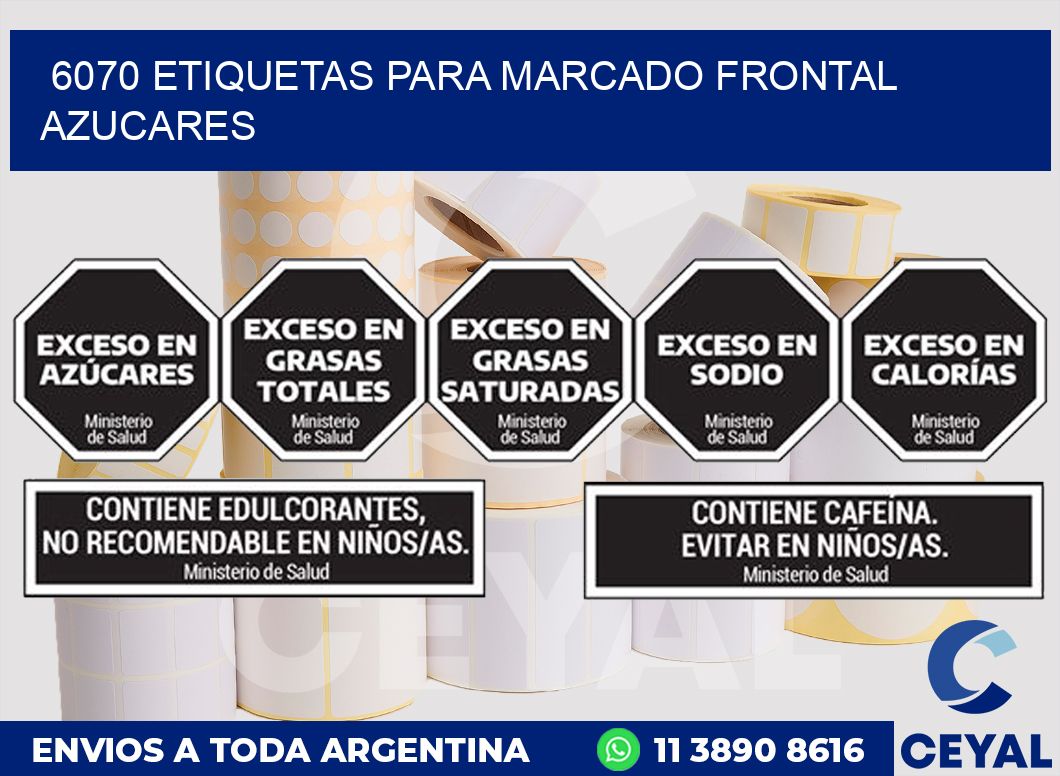 6070 ETIQUETAS PARA MARCADO FRONTAL AZUCARES