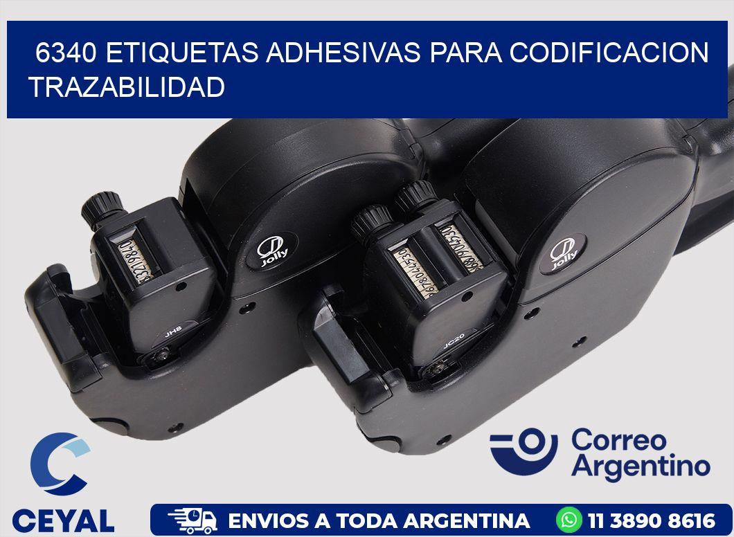 6340 ETIQUETAS ADHESIVAS PARA CODIFICACION TRAZABILIDAD