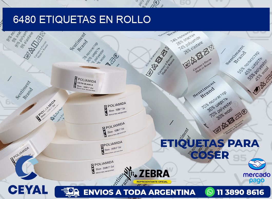 6480 ETIQUETAS EN ROLLO