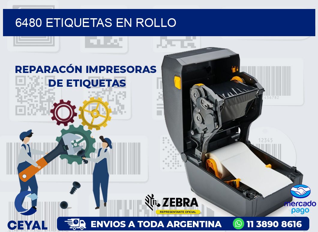 6480 ETIQUETAS EN ROLLO