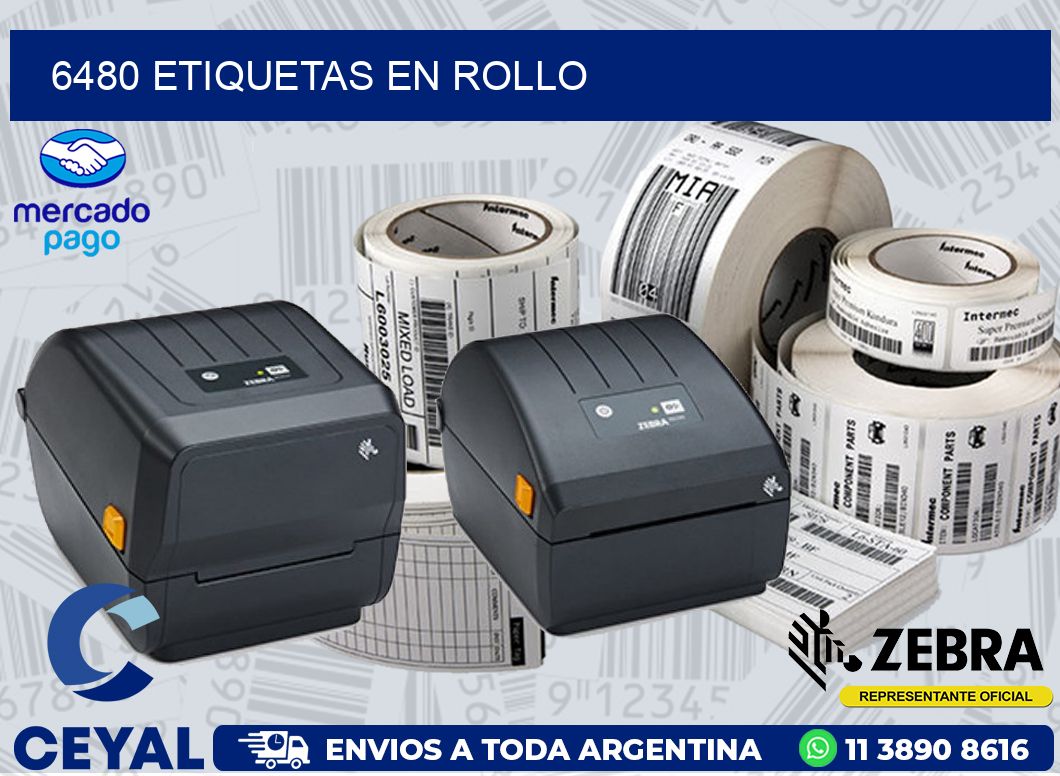 6480 ETIQUETAS EN ROLLO