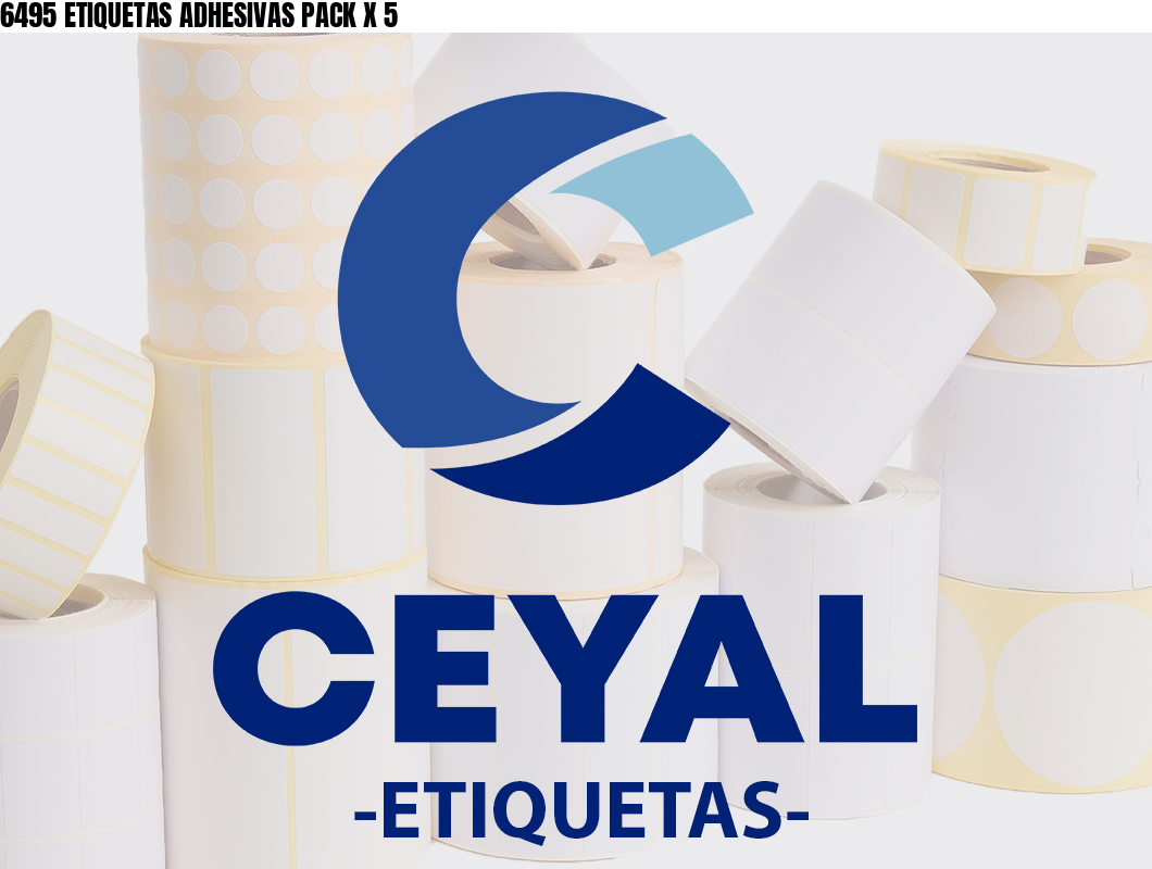 6495 ETIQUETAS ADHESIVAS PACK X 5