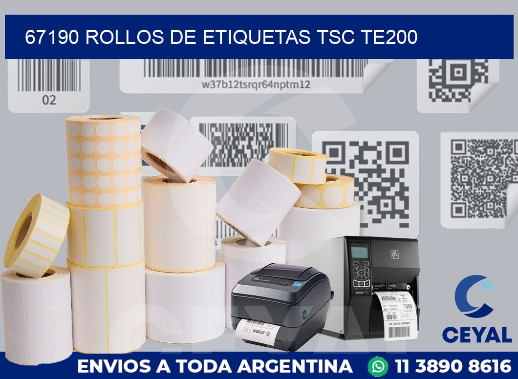 67190 ROLLOS DE ETIQUETAS TSC TE200