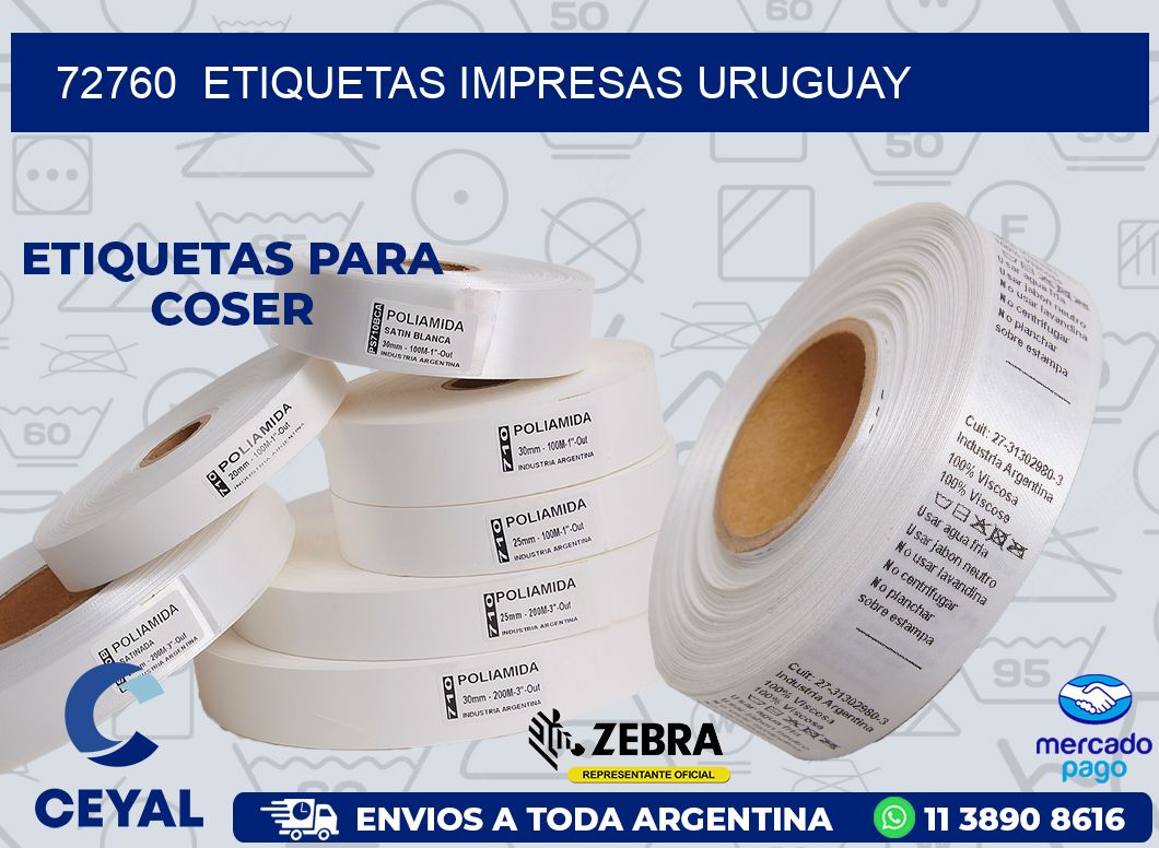 72760  ETIQUETAS IMPRESAS URUGUAY