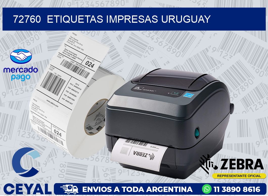 72760  ETIQUETAS IMPRESAS URUGUAY