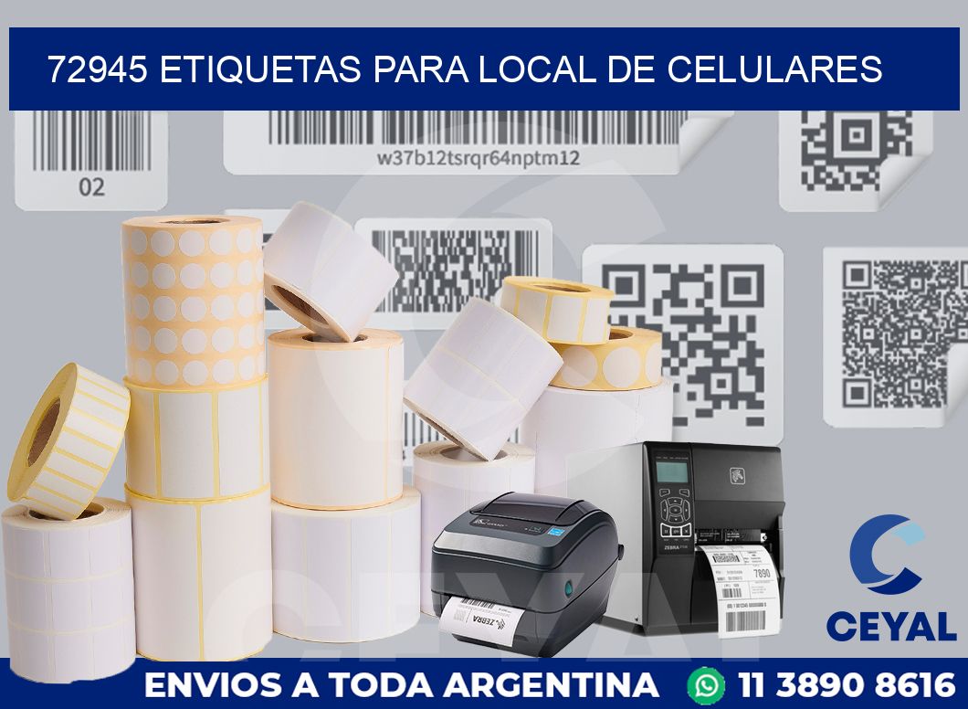 72945 ETIQUETAS PARA LOCAL DE CELULARES