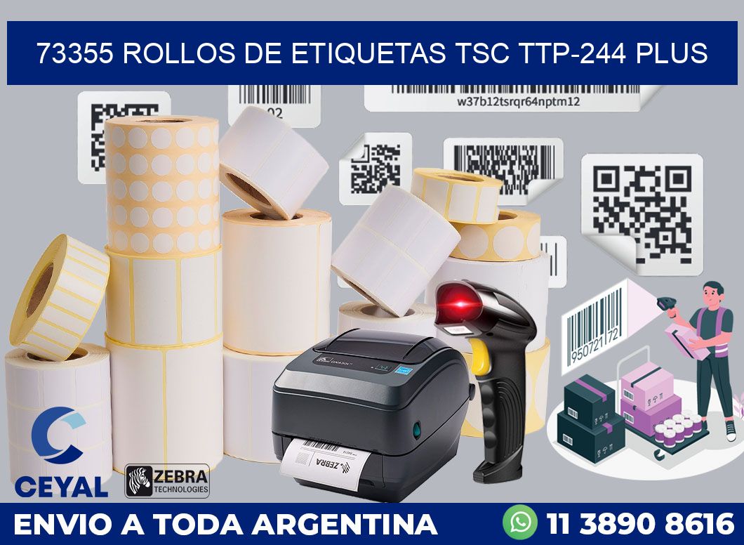 73355 ROLLOS DE ETIQUETAS TSC TTP-244 PLUS