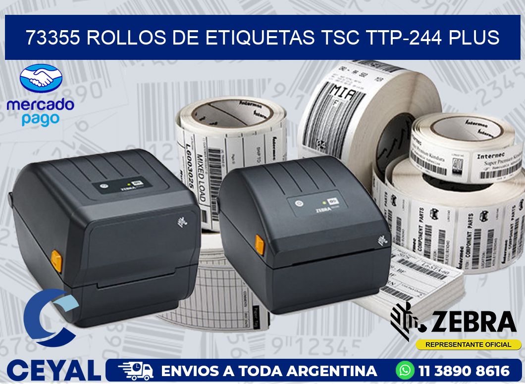 73355 ROLLOS DE ETIQUETAS TSC TTP-244 PLUS