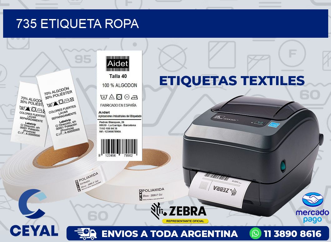 735 ETIQUETA ROPA