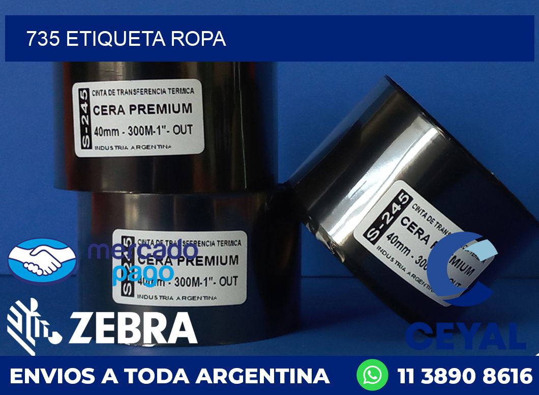 735 ETIQUETA ROPA