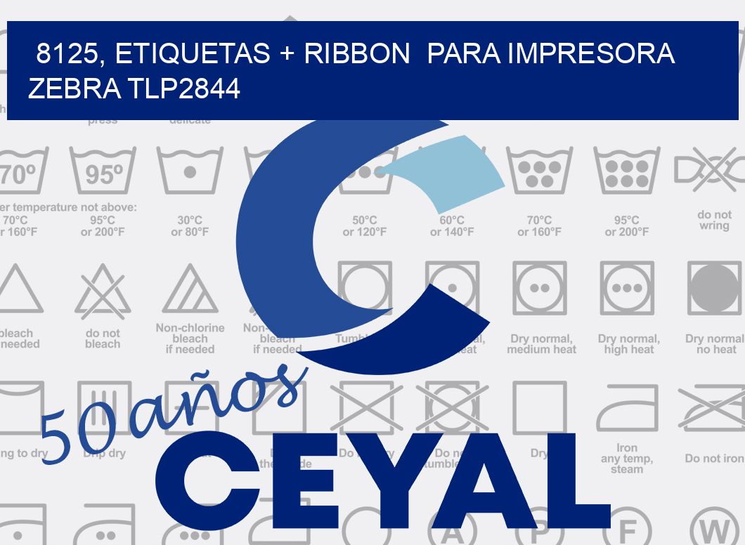 8125, etiquetas + ribbon  para impresora zebra TLP2844