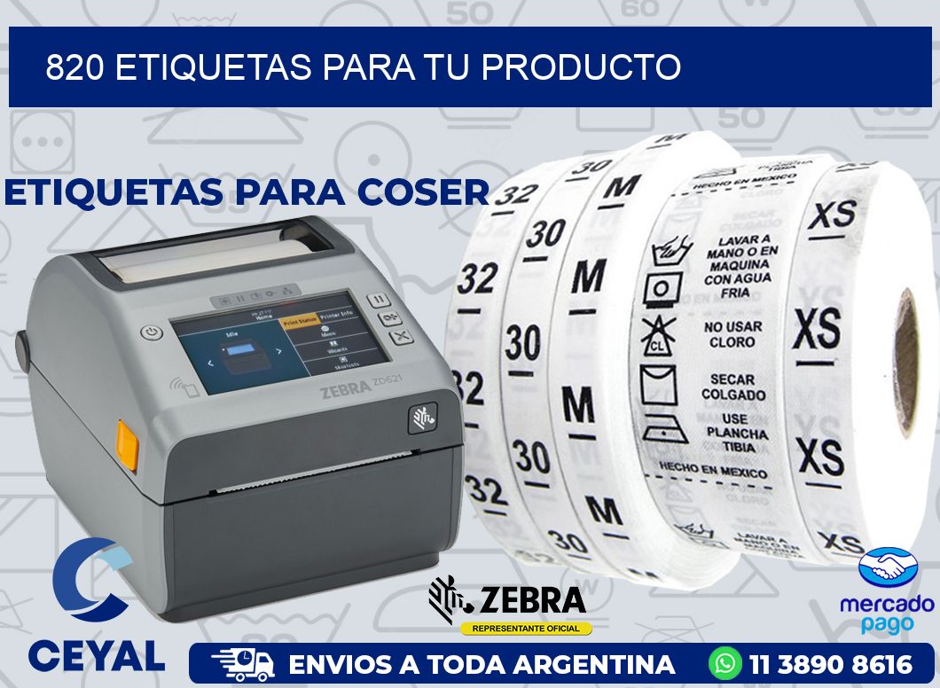 820 ETIQUETAS PARA TU PRODUCTO