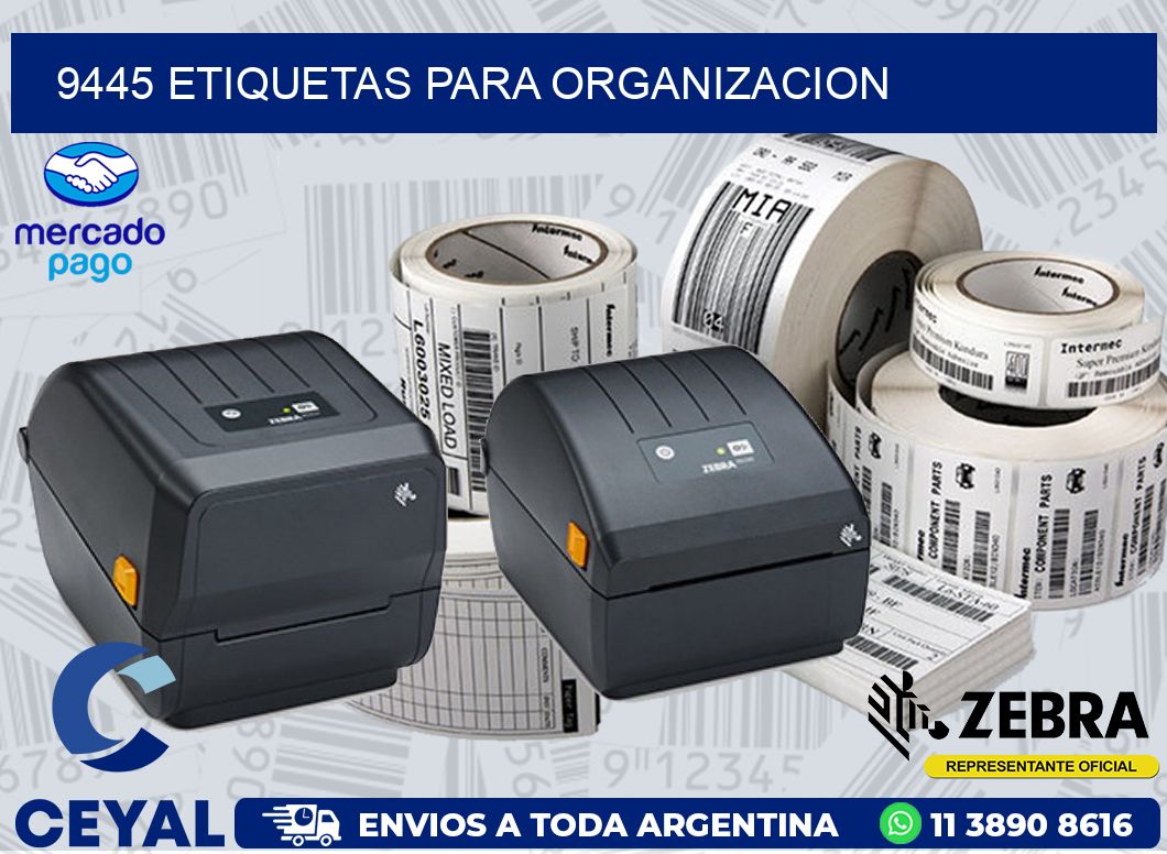 9445 ETIQUETAS PARA ORGANIZACION