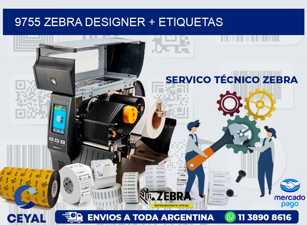 9755 ZEBRA DESIGNER + ETIQUETAS