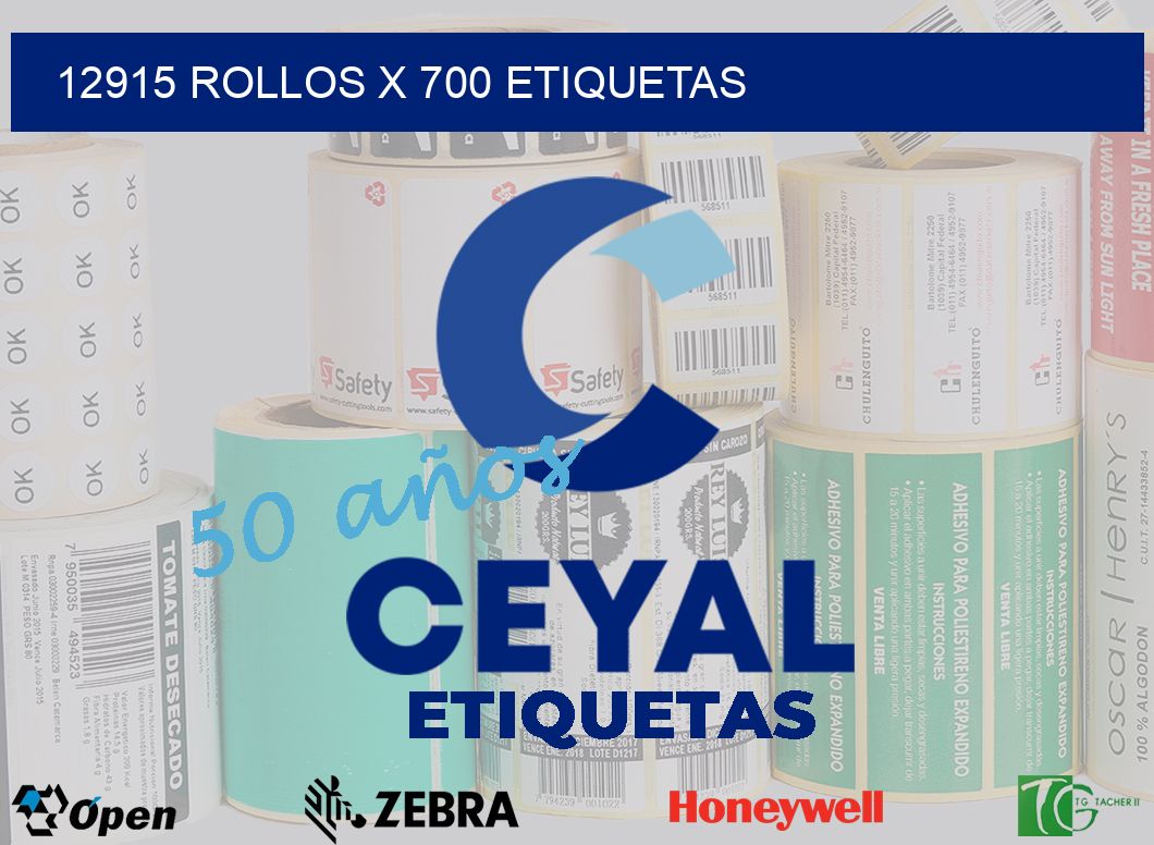 12915 Rollos x 700 etiquetas