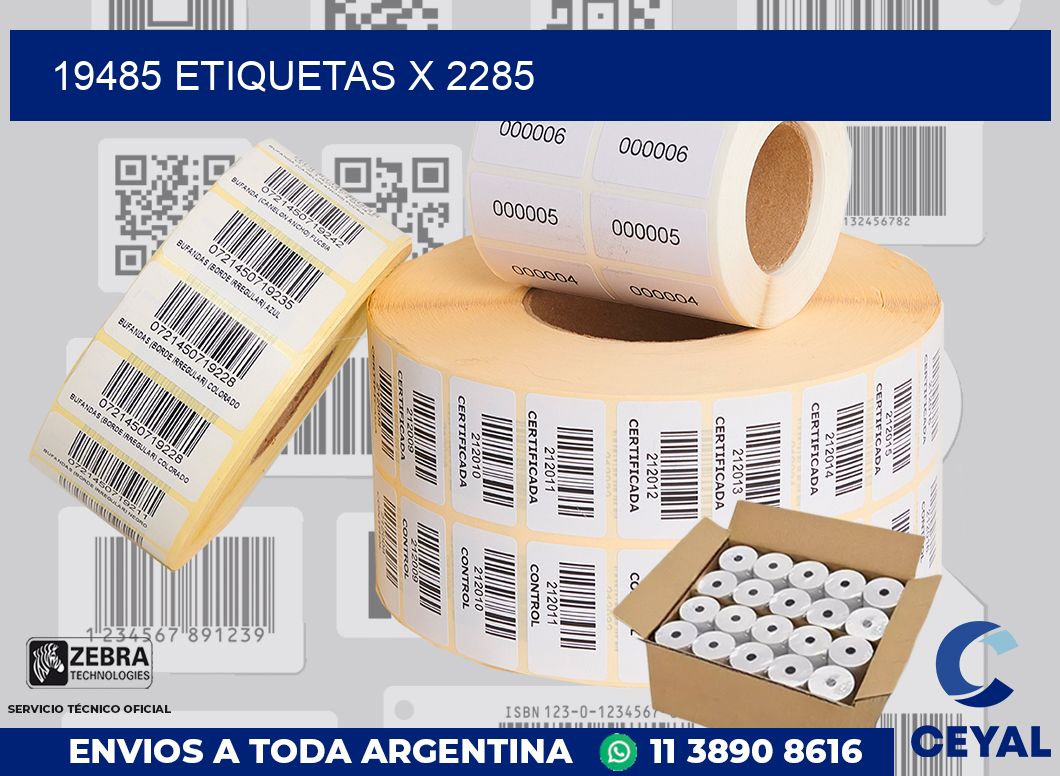 19485 Etiquetas x 2285