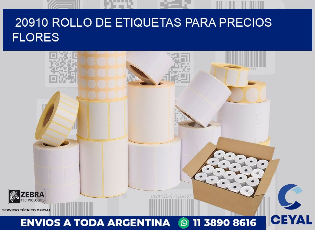 20910 ROLLO DE ETIQUETAS PARA PRECIOS FLORES