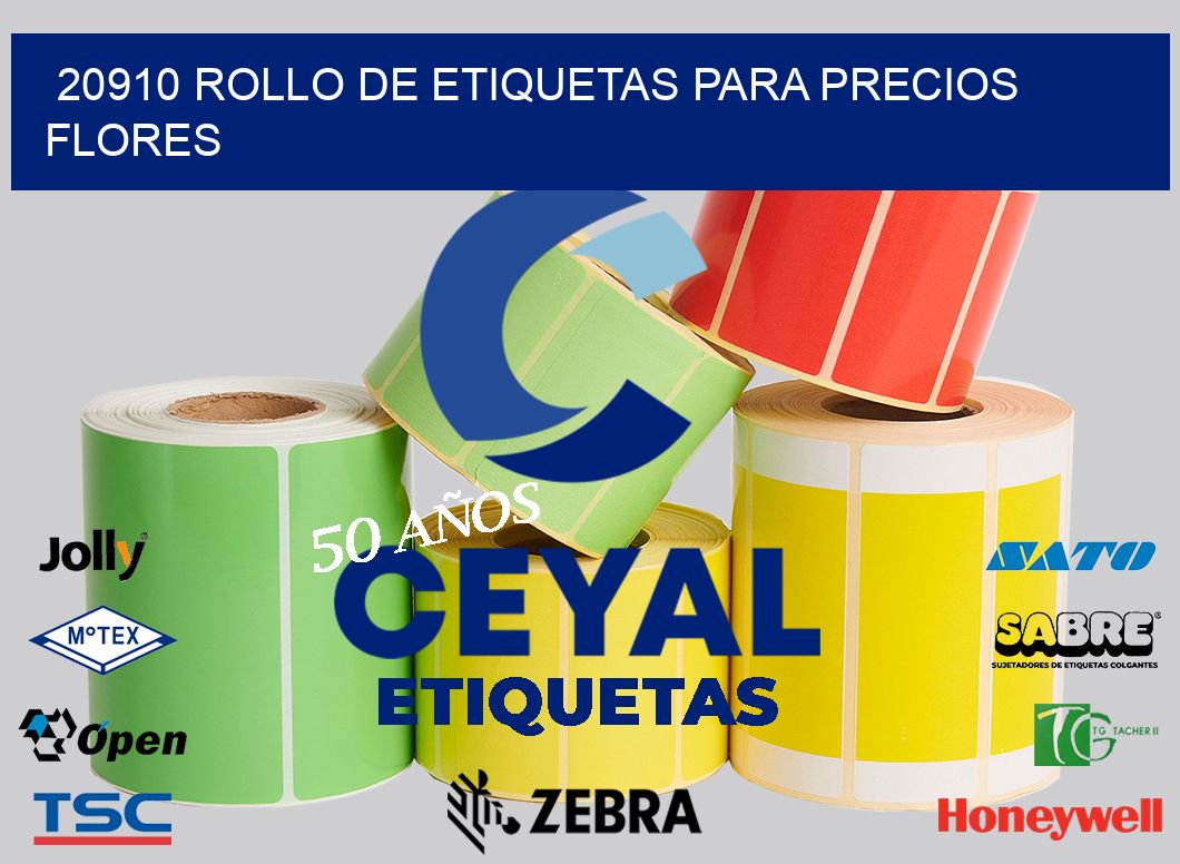 20910 ROLLO DE ETIQUETAS PARA PRECIOS FLORES