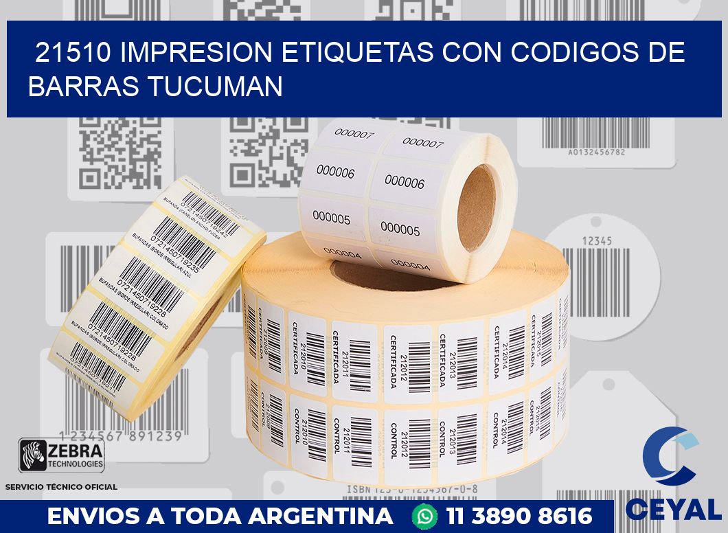 21510 IMPRESION ETIQUETAS CON CODIGOS DE BARRAS TUCUMAN